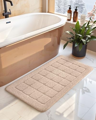 COLOR&GEOMETRY Bath Mat 44 x 76 cm, Extra Soft Absorbent Microfiber - Image 2
