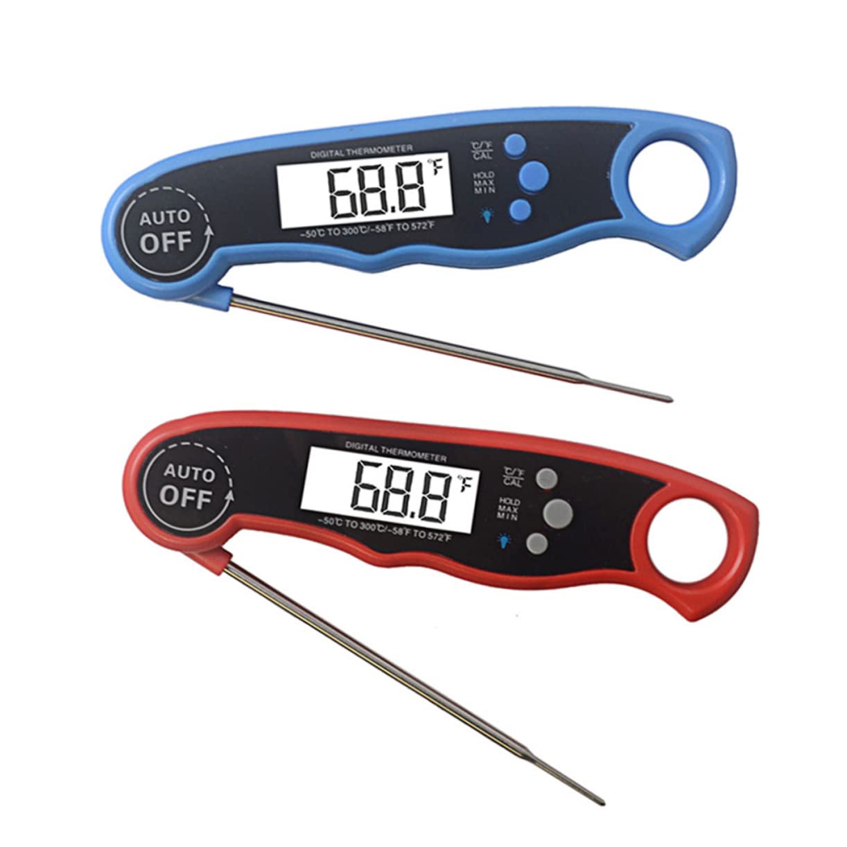 MAGICLULU 3piezas Termómetro Digital Instantáneo Para Cocina Con Retroiluminación y Calibración Azul Para Medición Rápida De Carnes y Alimentos