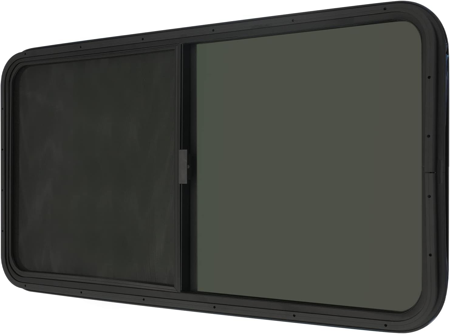 Ventana de caravana, 24 pulgadas de ancho x 20 pulgadas de alto, deslizador horizontal de lágrima, ventana universal para RV con pantalla compatible