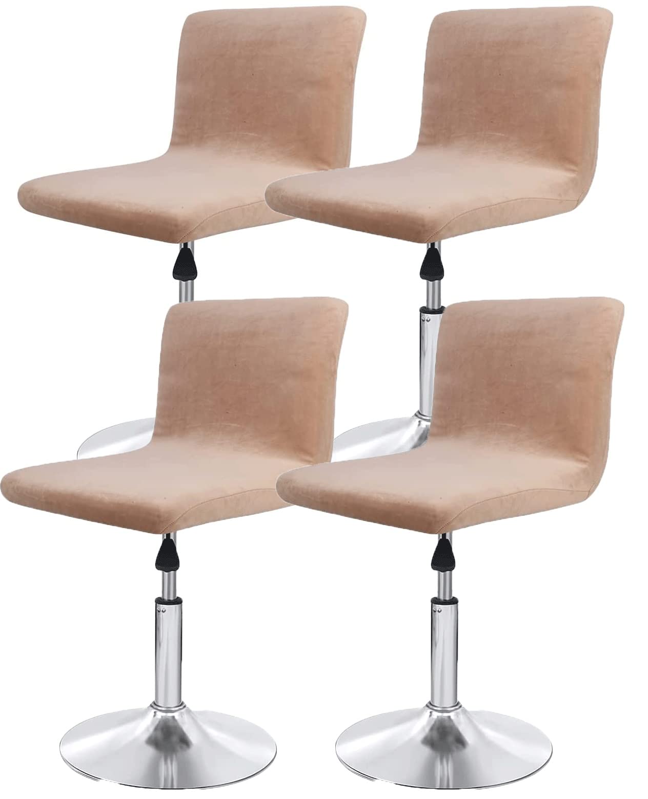 SDNAM Velvet Bar Stool Covers Barstool Chair Slipcovers Covers 2/4 Pack Stretch Slipcover Pattern for Short Swivel Dining Chair-Counter Height Side Chairs (Color : #55, Size : 4PCS)