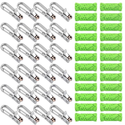 Chapou 24 Pack Rope Tightening Tools, Rope Tensioner with Locking, Green