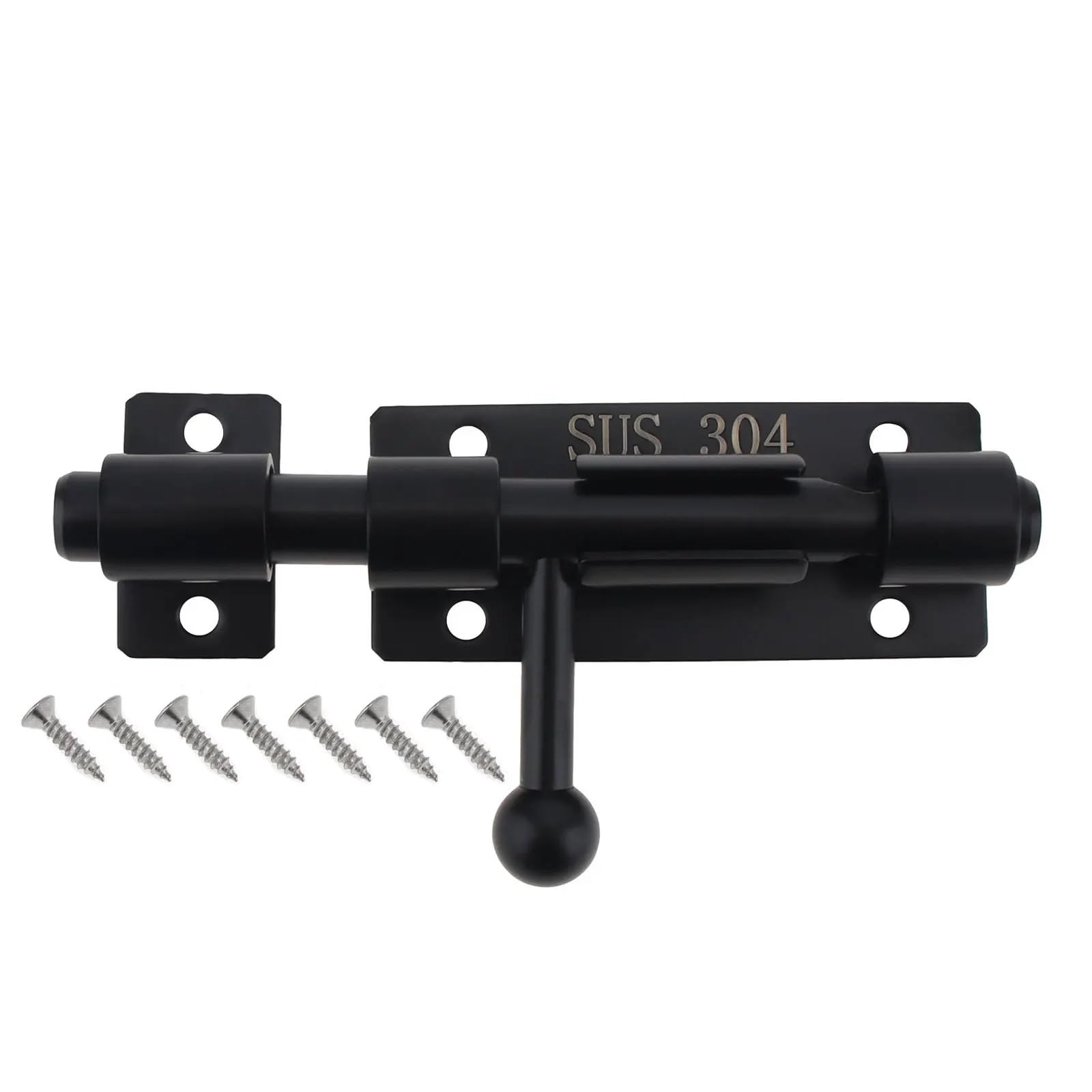 Serratura a bullone, bullone di bloccaggio della p Chiavistello for porta con bullone a botte in acciaio inossidabile 304 addensato da 4 pollici for armadio for porta e finestra con foro for lucchetto