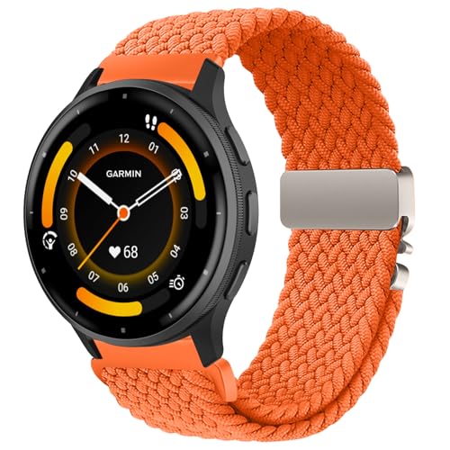 SumRioo Correa de nailon trenzado para Garmin Venu 3/Venu 2/Forerunner 265/255/255 Music/Vivoactive 4, correa de nailon trenzado para Huawei Watch GT 5 Pro/GT 5/GT 4/GT 3/GT 2 (46 mm)