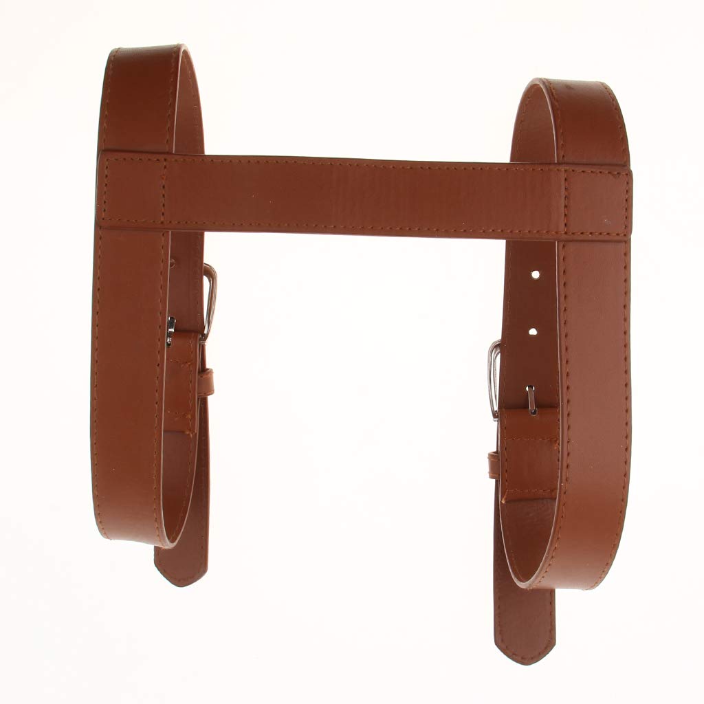 10er Set Tragegurt für Picknickdecke, Überwurf, Reisedecke, braunes Leder, Tragegurt