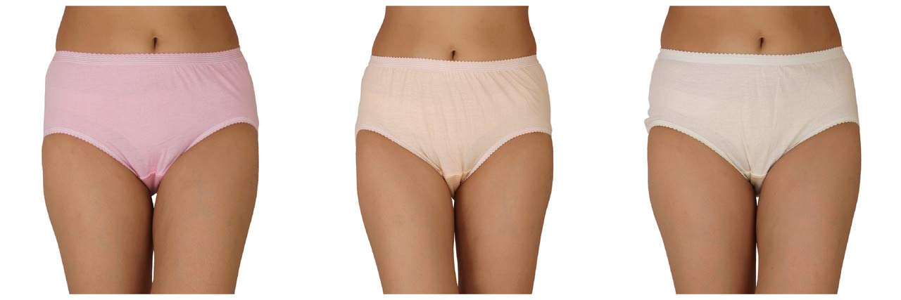 Eve's Charms Ladies Shinker High Waist Panties Pack of 3 (Charms_PI PE Cr Pack 1)