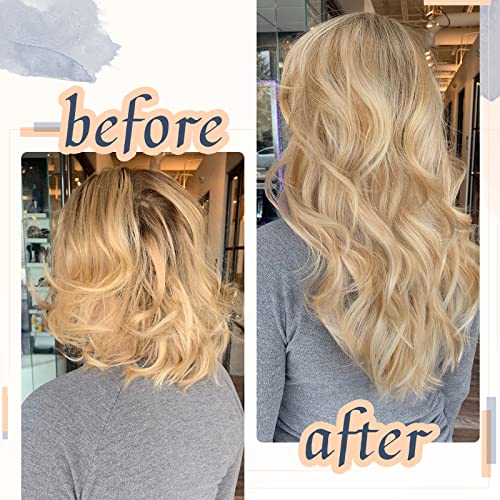 RUNATURE 18 Inch Tape in Hair Extensions Human Hair Golden Blonde Highlight Blonde Tape Hair Extensions Real Human Hair Remy Invisible Tape Hair 50gram #16p24 - Image 2