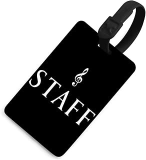 Musician Music Staff Luggage Tag ID Label for Suitcases Travel Bag | TPU with Privacy Name Card Privacy Protection Essentials