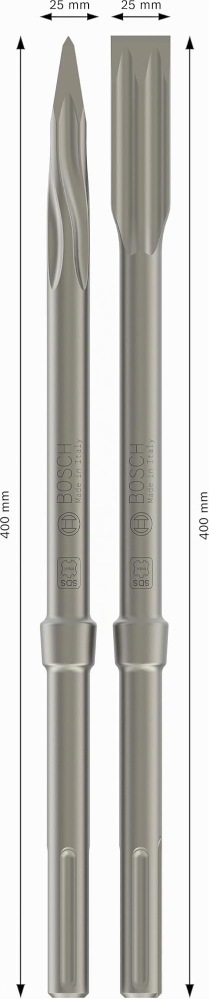 Bosch Professional 2607017368 Bosch - Industrial Tubo A Scalpello SDS-Max 2 x Scalpelli â€“ Affilatrice, 0 W, 0 V, Grigio