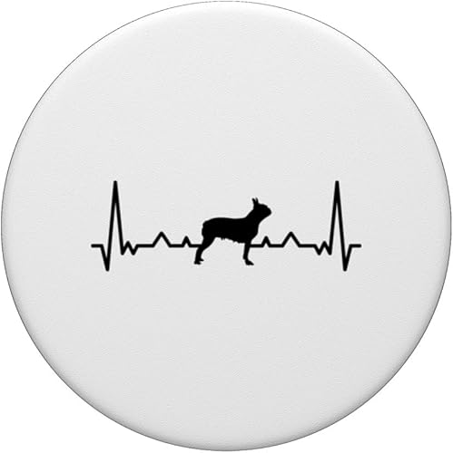 Miniatura 3 de Boston Terrier Heartbeat Boston Bull Terrier Pet Dog Lover PopSockets Standard PopGrip