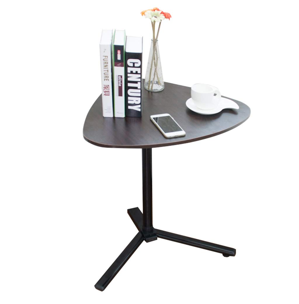 Portable PC Laptop Table Workstation Gaming Computer Desk Stand Tray Adjustable Height | Stand Desk Cart Desktop 360° Swivel Black Walnut Color