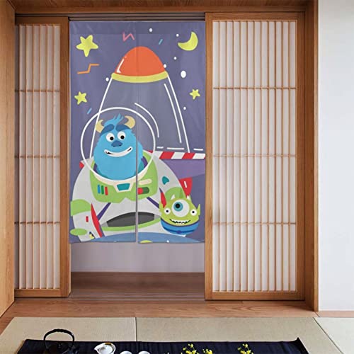 モンスターズインク のれん 仕切り 目隠し 遮光 布のれんおしゃれ ロング 間仕切り 暖簾 飲食店 ロング 洗面所 キッチン 出入り口 四季を通じて利用可能