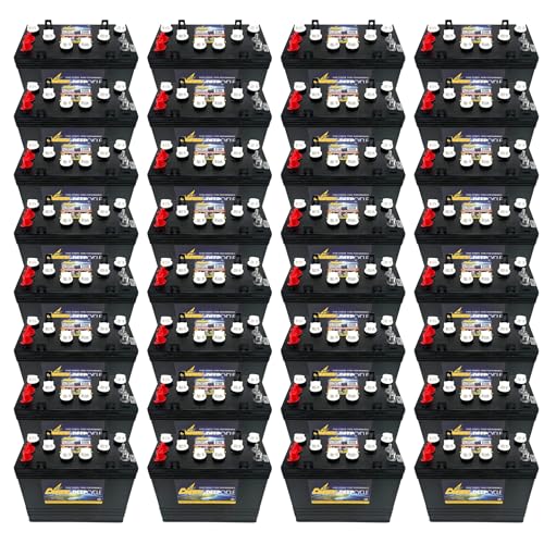 Crown CR-GC150 12V Deep-Cycle Batteries for Golf Carts, RVs, Marine & Solar – Premium Long-Life GC12 Replacement Pallet of 32