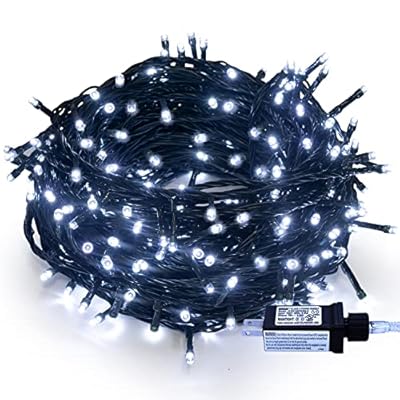 Christmas Tree String Lights Bright White - 320 LEDs 115ft/35m 8 Modes End-to-End Plug in Indoor/Outdoor Waterproof Decorative Fairy Twinkle Xmas Lights for Wedding/Room/Patio/New Year/Home - Cool
