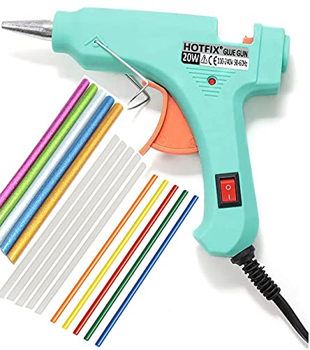 HOTFIX Glue Gun with Free 15 Glue Sticks (5 Transparent + 5 Colorful + 5 Glitter)