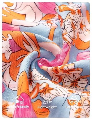 Image of ZESICA Women's 2026 Summer Spring Floral Boho Maxi Dresses Casual Short Sleeve V Neck A Line Flowy Beach Vacation Dress