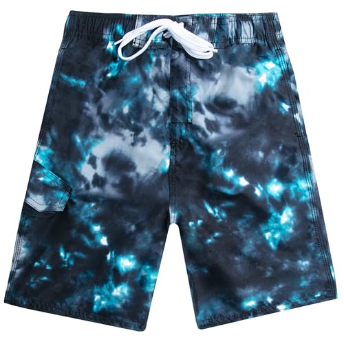 Image of Kanu Surf Boys' Victor Stripe Quick Dry Beach Board Shorts Swim Trunk