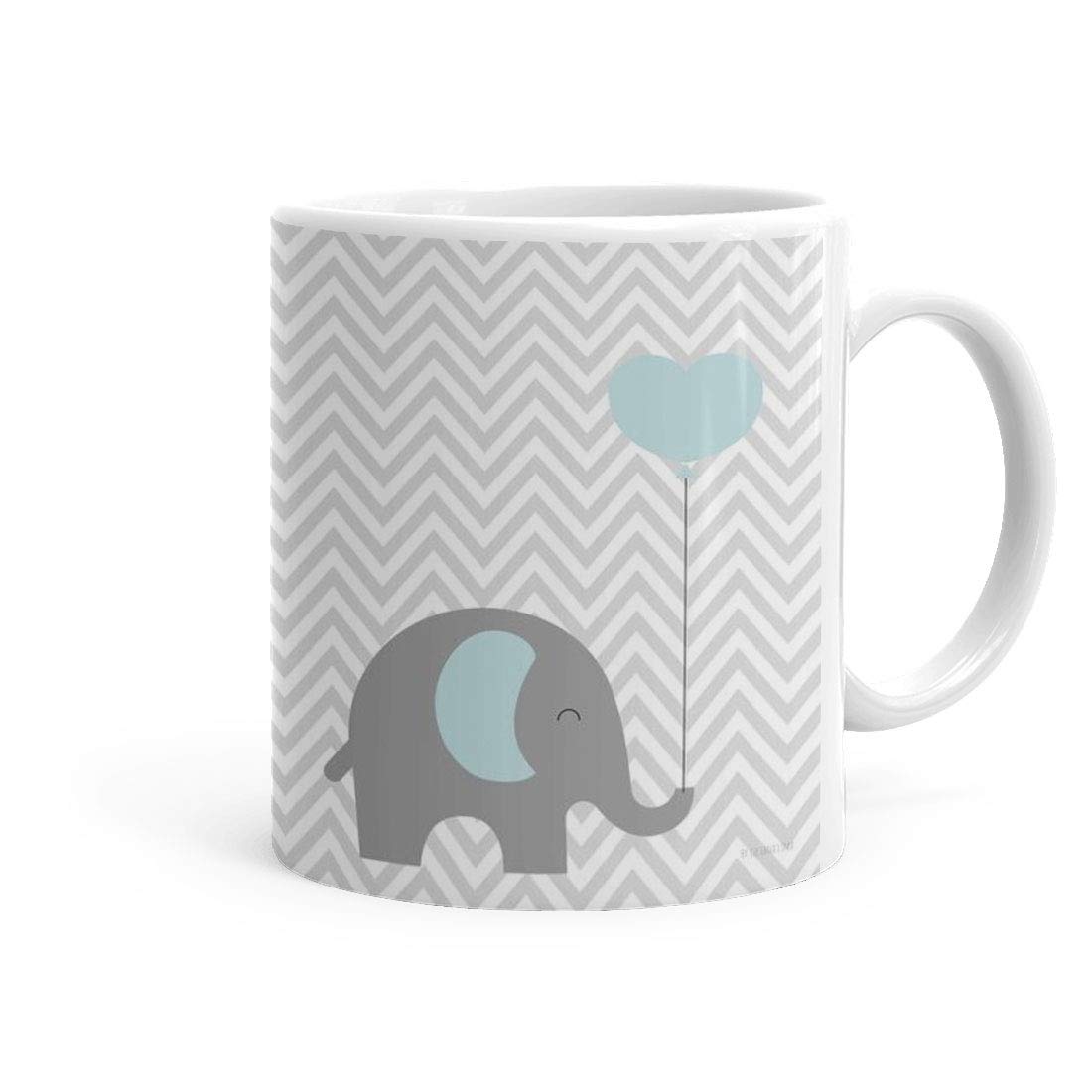 Mojolo Elephant Theme Printed Tea Coffee Mug (325 ml)- Gift for Family,Friends and Everyone