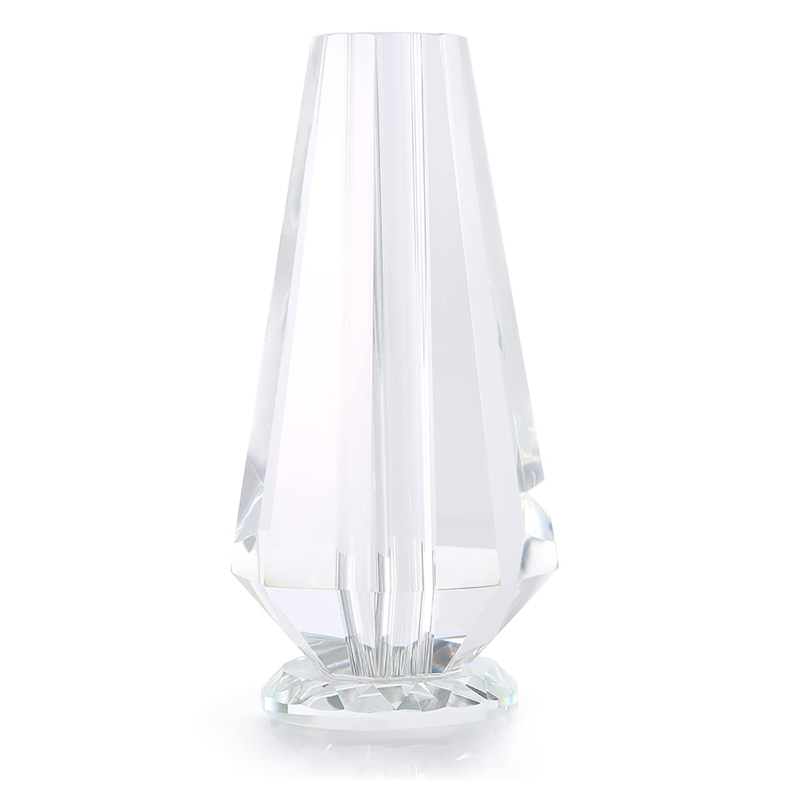MOUMOUTEN Flower Vase, Clear Elegant Crystal Vase Craft Decoration for Flower for Room Wedding Décor