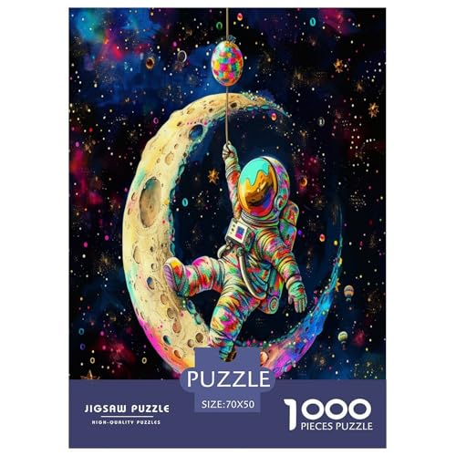 Puzzle de 1000 piezas del astronauta bebé gordo, rompecabezas de 70x50 cm con desafío imposible