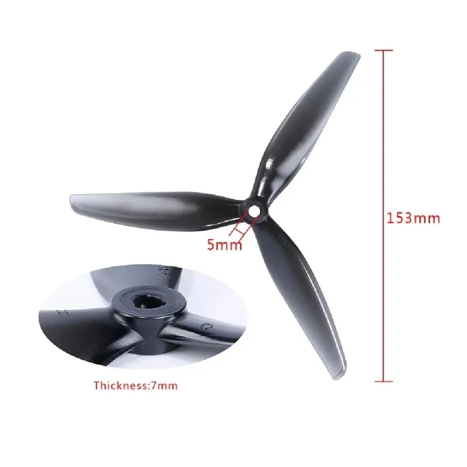 7040 3-Blade PC Prop 7 Inch Light Gray 6 Pairs CW CCW for FPV Drone