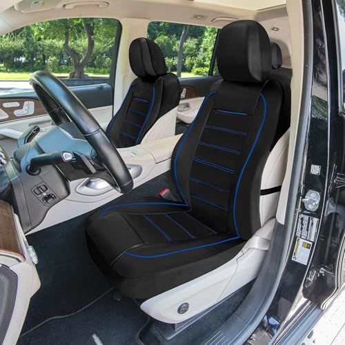 Image of Universal Fit Premier Leatherette Seat Covers - Full Set - Blue