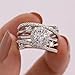LIOYSIUT 925 Sterling Silver Moissanite or Simulated Diamond Twisted Wrapped Criss Crossover Infinity Engagement Ring for Women Simulated Diamond CZ Cross Ring for Women Size 10