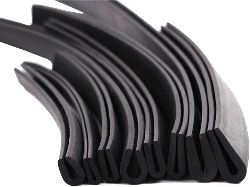 1pcs 1/2/3/5m U-Shaped Rubber Strip Guard Plate Mechanical Sealant Card Strip Glass Edge Sealing For Glass Metal Wood Panel Board (Color : 19, Length : 10 meter)