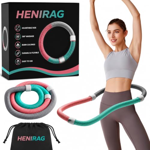 Image of Weighted Infinity Fitness Hoop for Adults and Kids- Adjustable Detachable Smart Hula Hoop for Waist & Core Workout, Fun Cardio Exercise for Home Fitness & Weight (Hula Hoop-1)