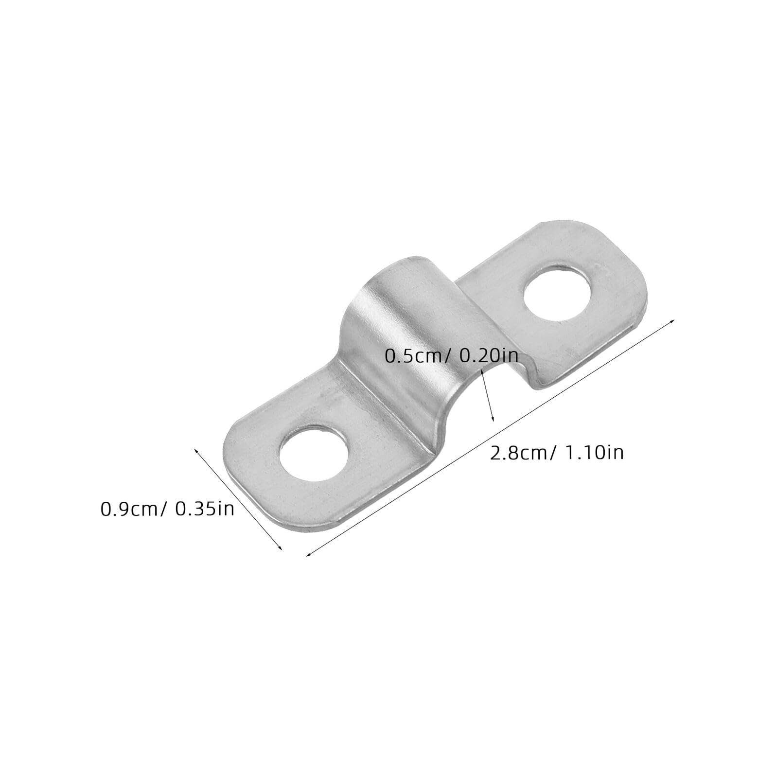 Healvian 100pezzi Morsetti U in Acciaio Inossidabile per Tubi Staffe per Condotti senza Attrezzi Cinghie per Tubi Due Hardware di Montaggio Resistente per Esterni per Cavi e Recinzioni