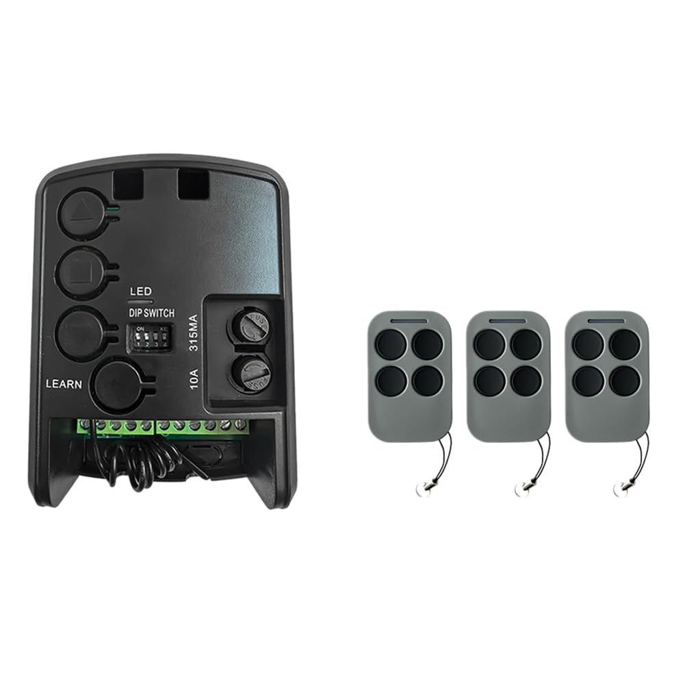 Jnchdghwa Black Ac220v Garage Door Control Board With Transmitter Receiver Tubular Motor Reciever Shutter Motor Control Panel