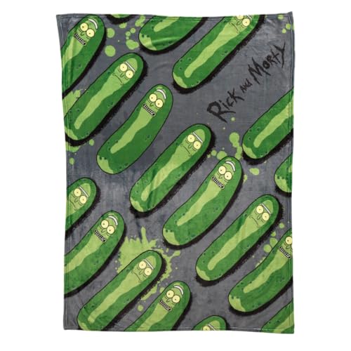 Collectibles Pickel Rick & Morty Bedding Super Soft Plush Cozy Throw 46 in x 60 in (Officially Licensed Product) by Franco