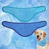 EXPAWLORER Dog Cooling Bandana - 2 Pack Instant Cooling Dog Bandanas, Chill Out Pet Cool Scarf Summer Essentials Ice Neck Cooler Wrap, Prevent Sunstroke for Small Medium Large Dogs, Blue Navy XL