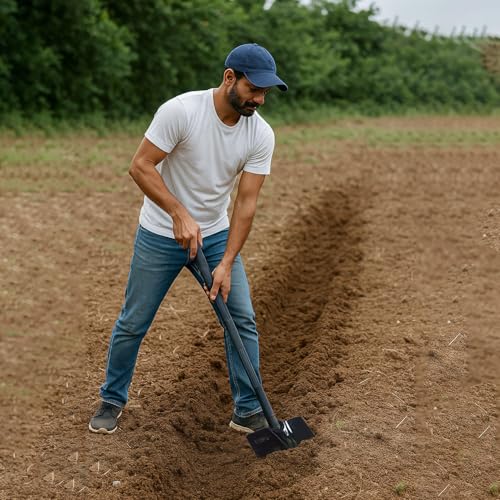 Image of A to Z Hub Unbrakable PVC Handle Agriculture Hoe,Weeder Remover,Grass cuuter,Lawn Cutter,Farm Grass Cutter,Farm Lawn Remover Garden Hoe, Agricuture Tool,Garden Tool with Unbreakable Handle Shovel,