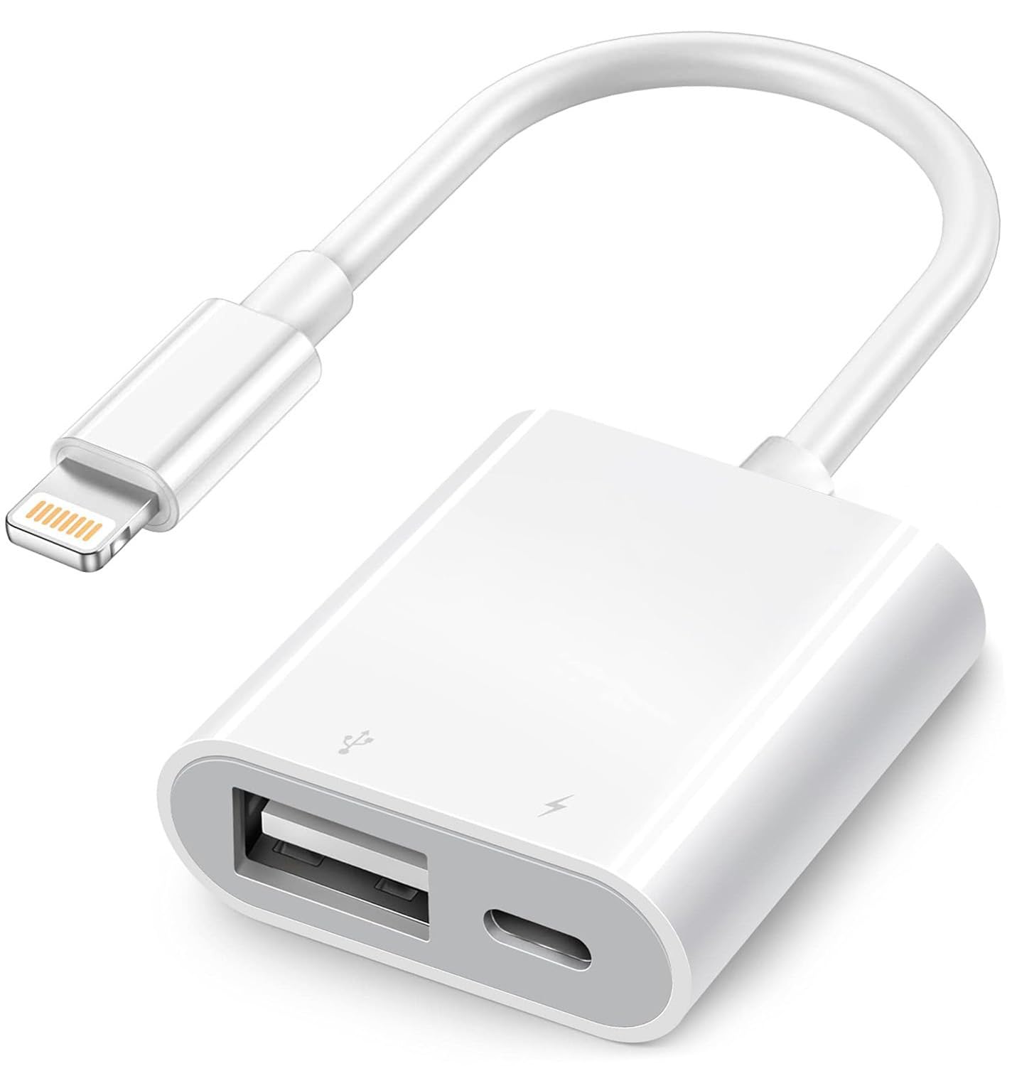 Amazon.co.jp: Apple Lightning - USBカメラアダプター 充電ポート付き