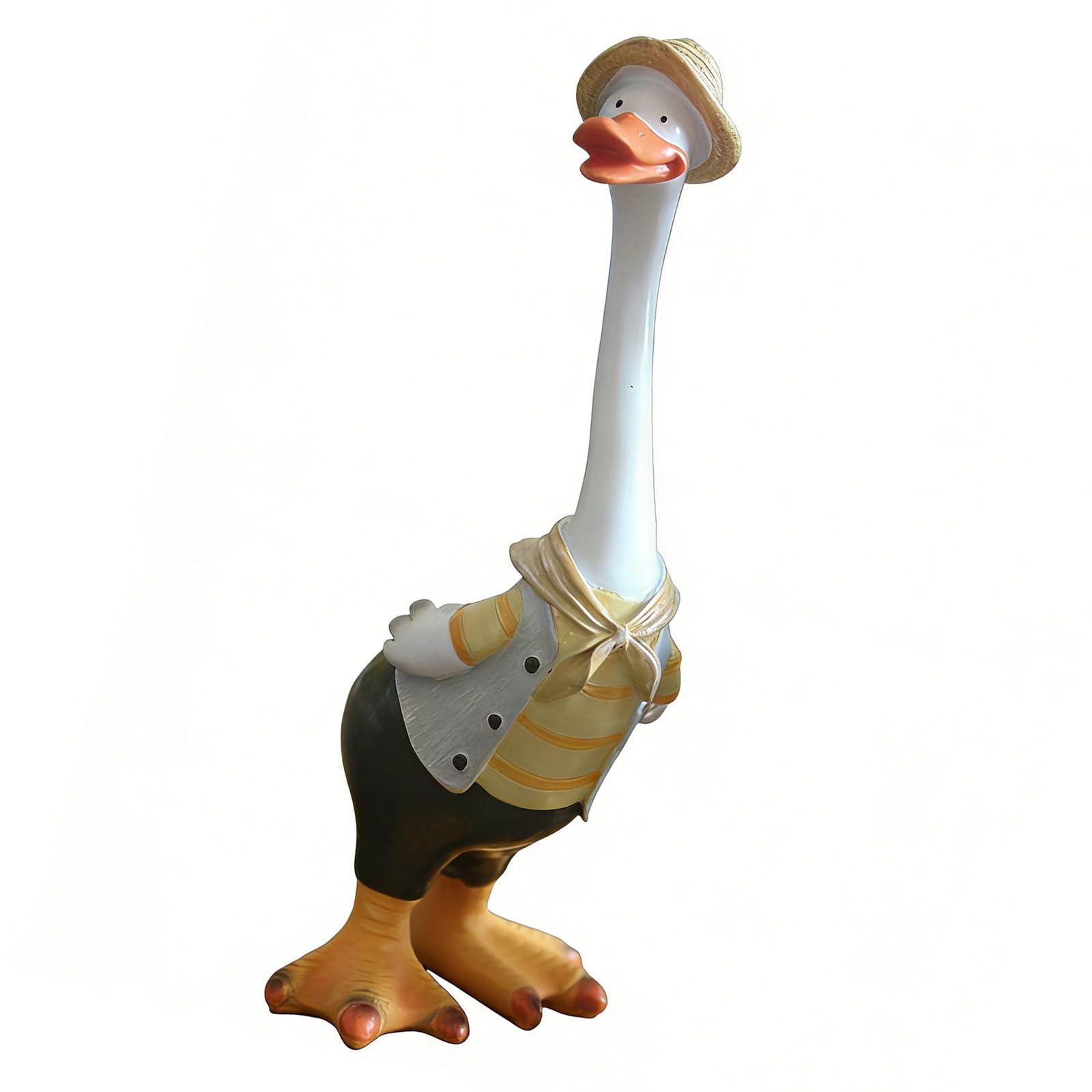 Neck Duck Decoration Duck Garden Statue Simulation Animal Sculpture Long Neck Decoration for Garden Lovers