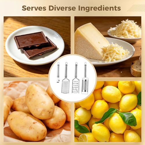 Set 5 Piezas Ralladores de Acero Inoxidable para Cocina miniatura 3