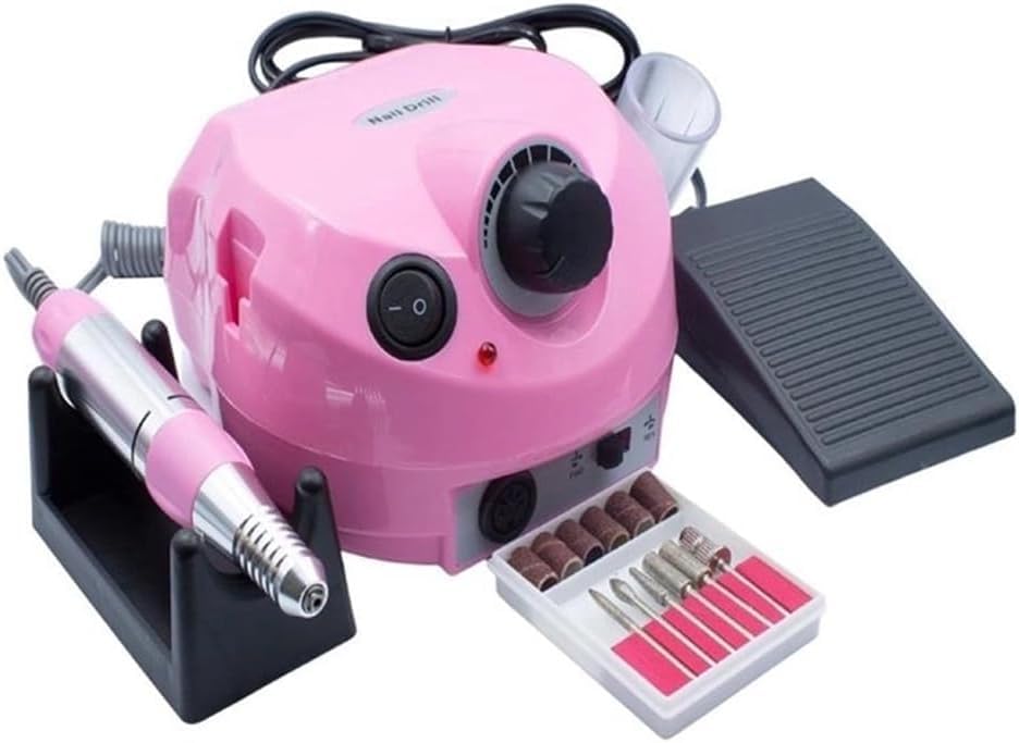 Lixadeira Lixa Elétrica Unha - Bivolt 110v/220v - Motor Porquinho Nail Drill 35000 RPM