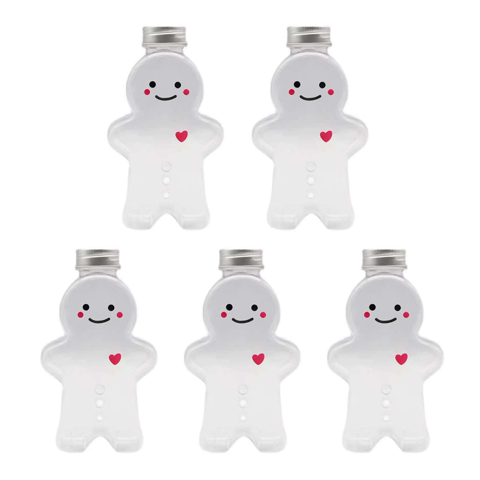 Jazuaiao 5pcs Cute Drinking Cup Drink Bottle Kitchen Milk Tea Water Bottle Home Couple Christmas Bottles Biscuit