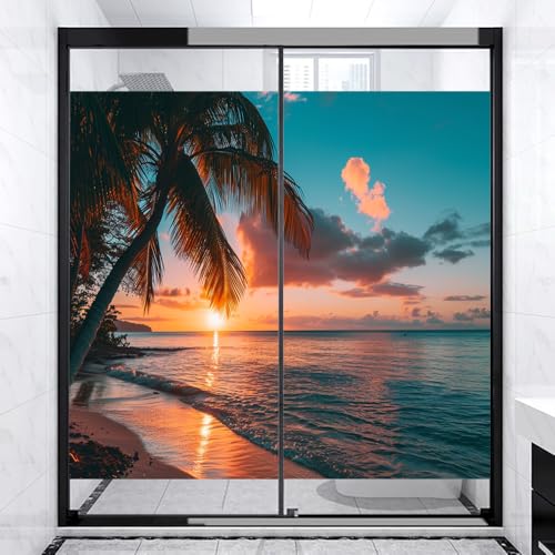 Vinilo decorativo para ventanas con diseño océano 19.7x31.5 in x2 pcs miniatura 3
