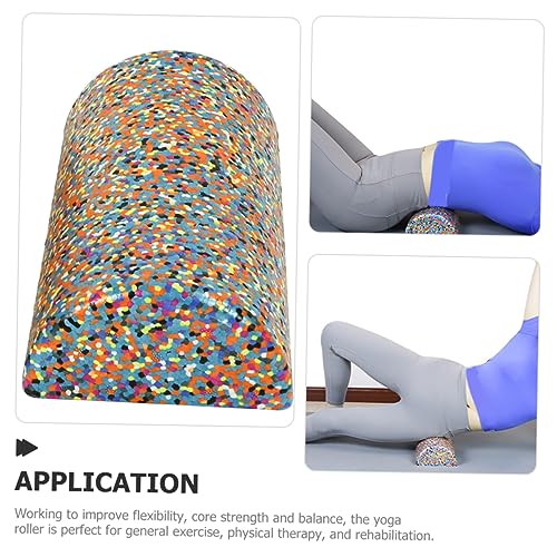 GALPADA Rodillo semicircular de alta densidad para relajación muscular, herramienta de masaje de media espuma para yoga y terapia de tejido profundo, ligero y portátil, entrenador de equilibrio y flexibilidad miniatura 6