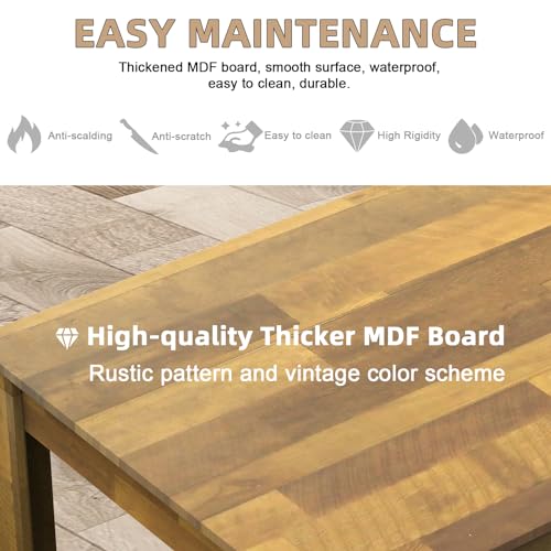 STHOUYN-71-6ft-Kitchen-Dining-Room-Table-for-6-8-Large-Farmhouse-Dinner-Table-Wood-Rectangular-Long-Table-for-Big-Family-Waterproof-Scratch-Resistant-Conference-Table-Brown STHOUYN 71 6ft Kitchen Dining Room Table for 6 8 Large Farmhouse Dinner Table Wood Rectangular Long Table for Big Family Waterproof Scratch Resistant Conference Table Brown
