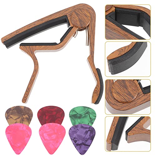 ERINGOGO Médiators Guitare Capo Ensemble 1Pc Déclencheur Capo 6 Pièces Triangle Médiators Guitare Accessoire pour 6… - Les Beatles, Paul McCartney, John Lennon, RIngo Starr, George Harrison ERINGOGO Médiators Guitare Capo Ensemble 1Pc Déclencheur Capo 6 Pièces Triangle Médiators Guitare Accessoire pour 6… – Image 5