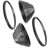 NEEWER 20 Stück Schwarz eloxiertes Metallobjektiv Filter Adapter Ring Kit einschließlich 10 Stück Schritt nach Oben Adapter Ring Set + 10 Stück Schritt nach unten Adapter Ring Set