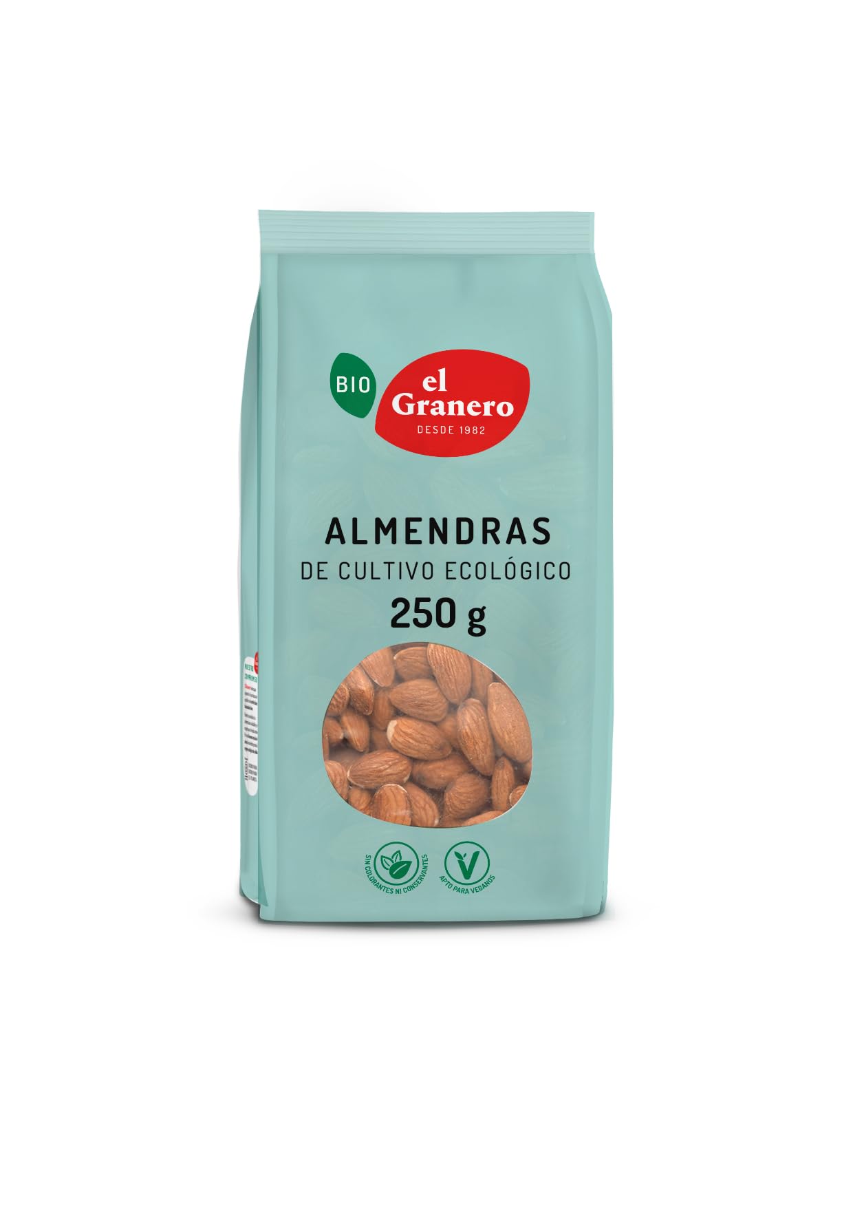 El Granero Integral - Almendras BIO - 250 g - Alto Contenido en Nutrientes - Mejoran la Salud Ósea y Cardiovascular - Propiedades Energéticas y Calóricas - Aptas para Veganos