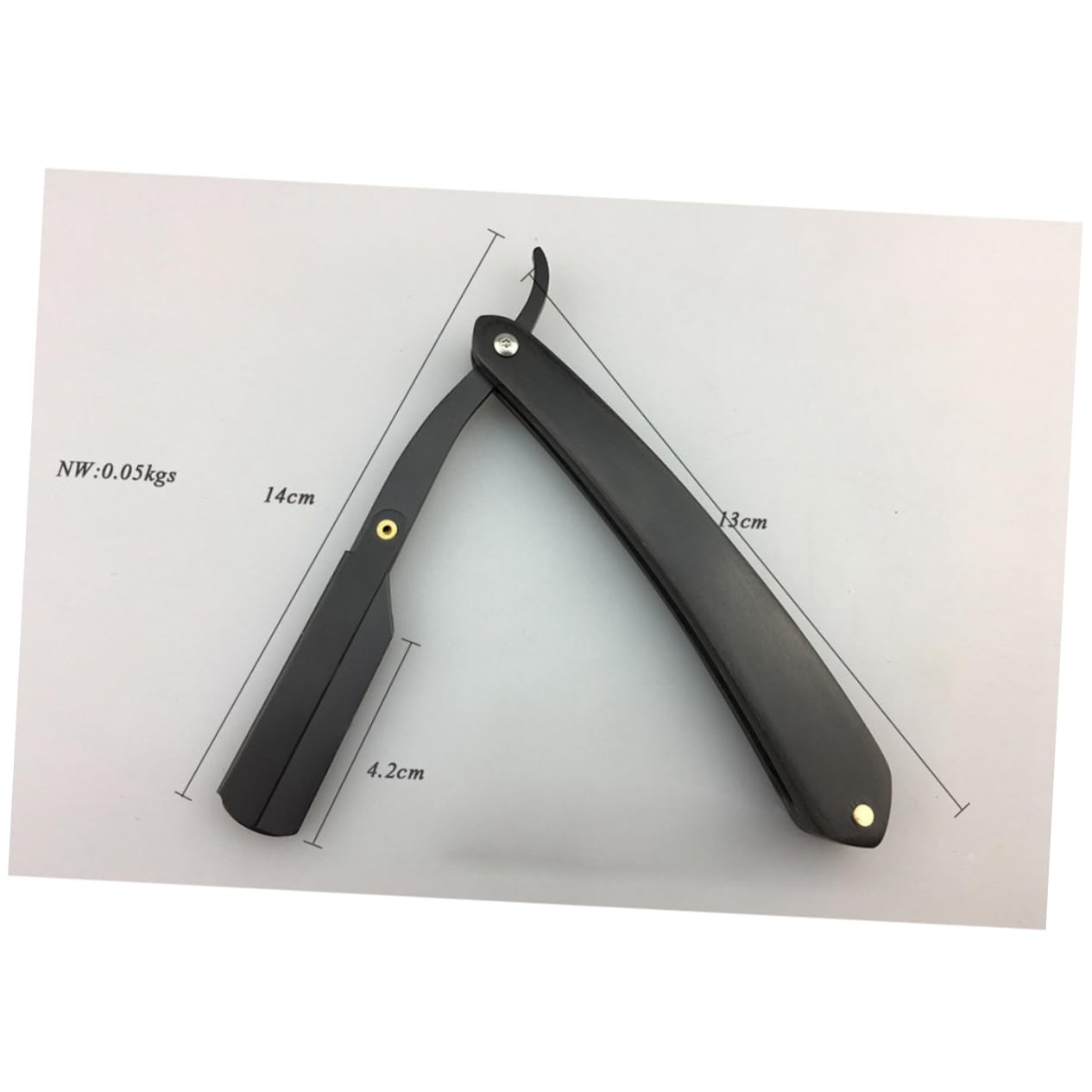 Healeved Men's Shaving Manual Razor for Men Vintage Metal Barber Razor Safe for Beard Sideburns Fine Hair