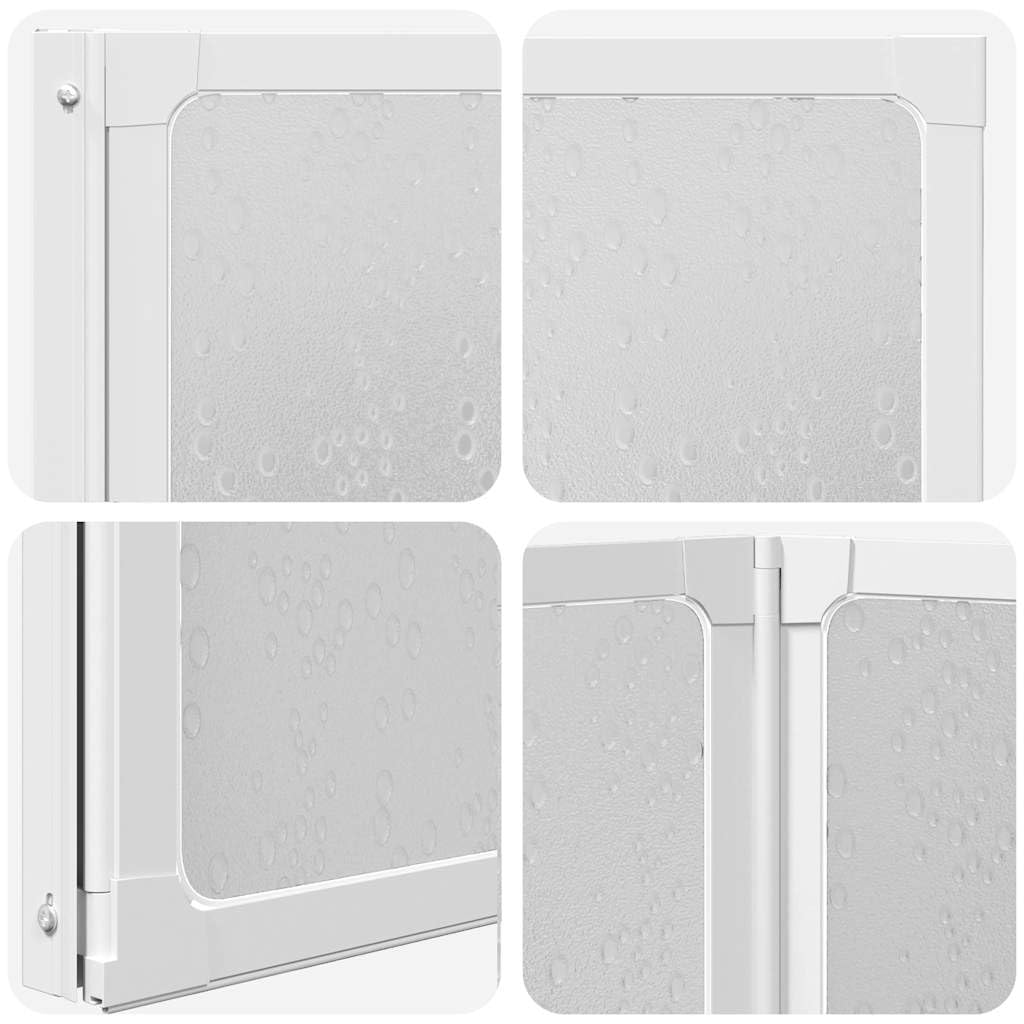 Pantalla de Ducha Bañera Pared de Ducha Pantalla de Vapor 141 x 132 cm 3 Paneles Plegables