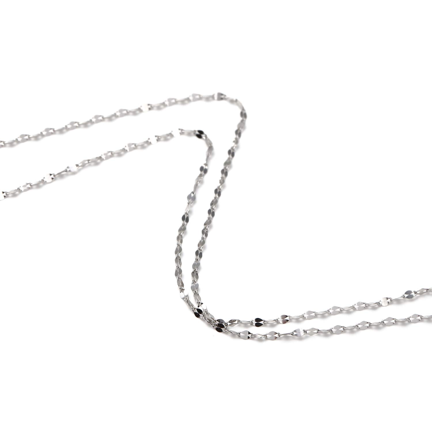 Pt850ペタルチェーンネックレス(40cm) プラチナ ネックレス チェーン 40cm PT Pt850 ペタルチェーン 幅