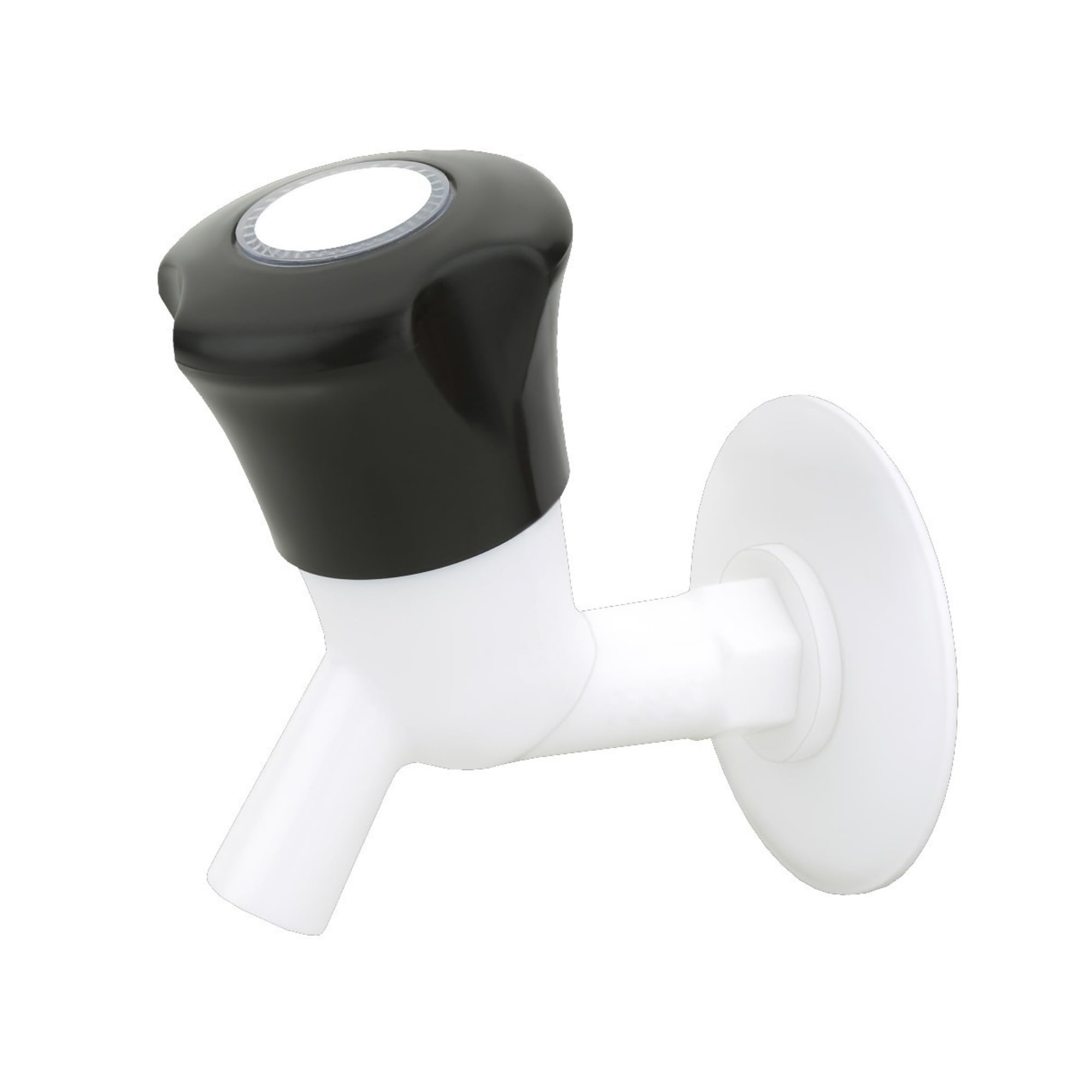Massflow Plastic Bib Cock Tap for Bathroom Kitchen RO Water Tank & Water Dispenser | Heavy Duty ABS Plastic Faucet | Leak Resistant Rust Free Utility Water Tap White & Black-image-10