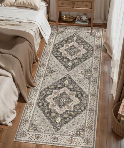 Image of Tangsoo 2x6 Washable Runner Rugs for Hallway, Vintage Non Slip Rug Runners
