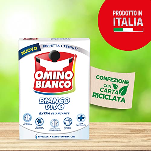 Omino Bianco - Additivo Lavatrice Bianco Vivo in Polvere per Bucato, Azione Sbiancate, Specifico per i Tessuti Bianchi, 500 g x 3 - Immagine 5